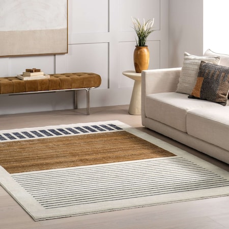 Nuloom Keeva Modern Striped Fringe Area Rug 2ft x 4ft 4in BDSN35A-204